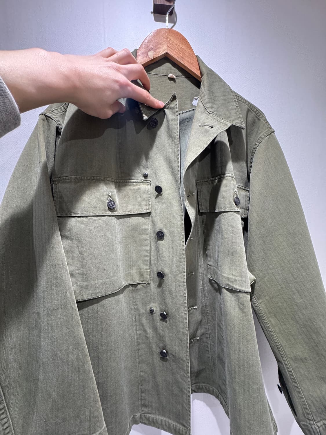 40s 오리지널 M43 HBT 셔츠 (38R) 상품이미지6