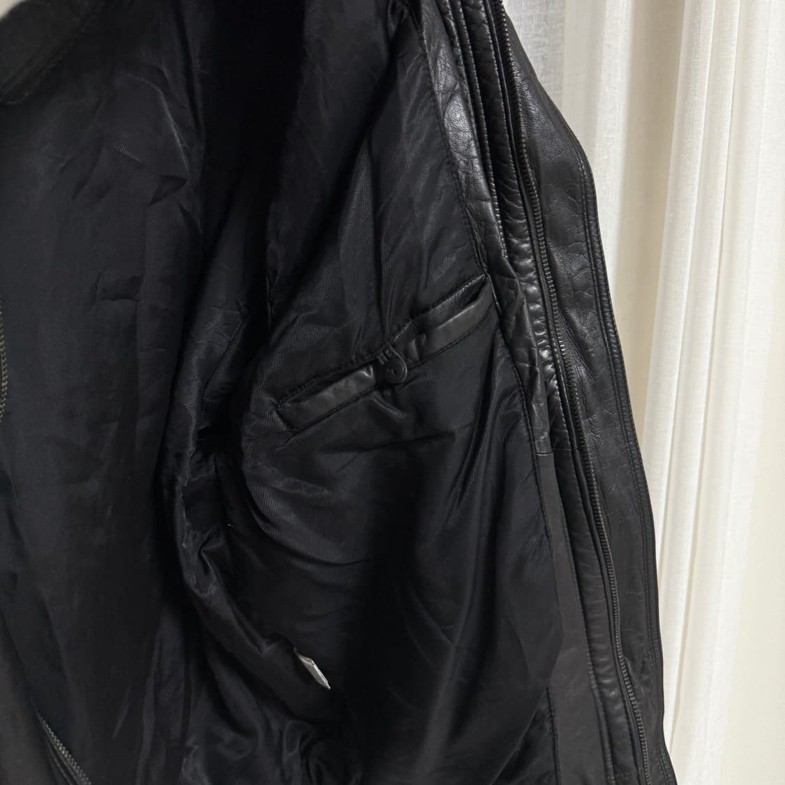 90’s 일본 빈티지 ASUKA COMO 가죽 자켓 블루종 상품이미지9