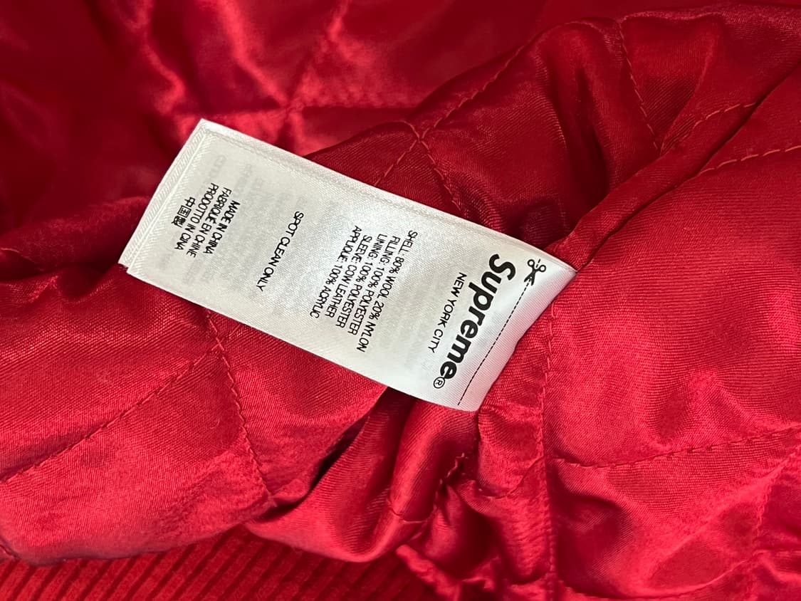 슈프림 x 바운티 헌터 바시티 자켓 레드 - 23FW 상품이미지6