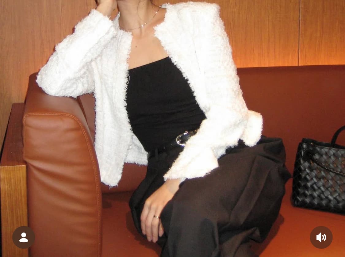 이로 2025 S/S 모아나 트위드 자켓 - 화이트36 상품이미지8