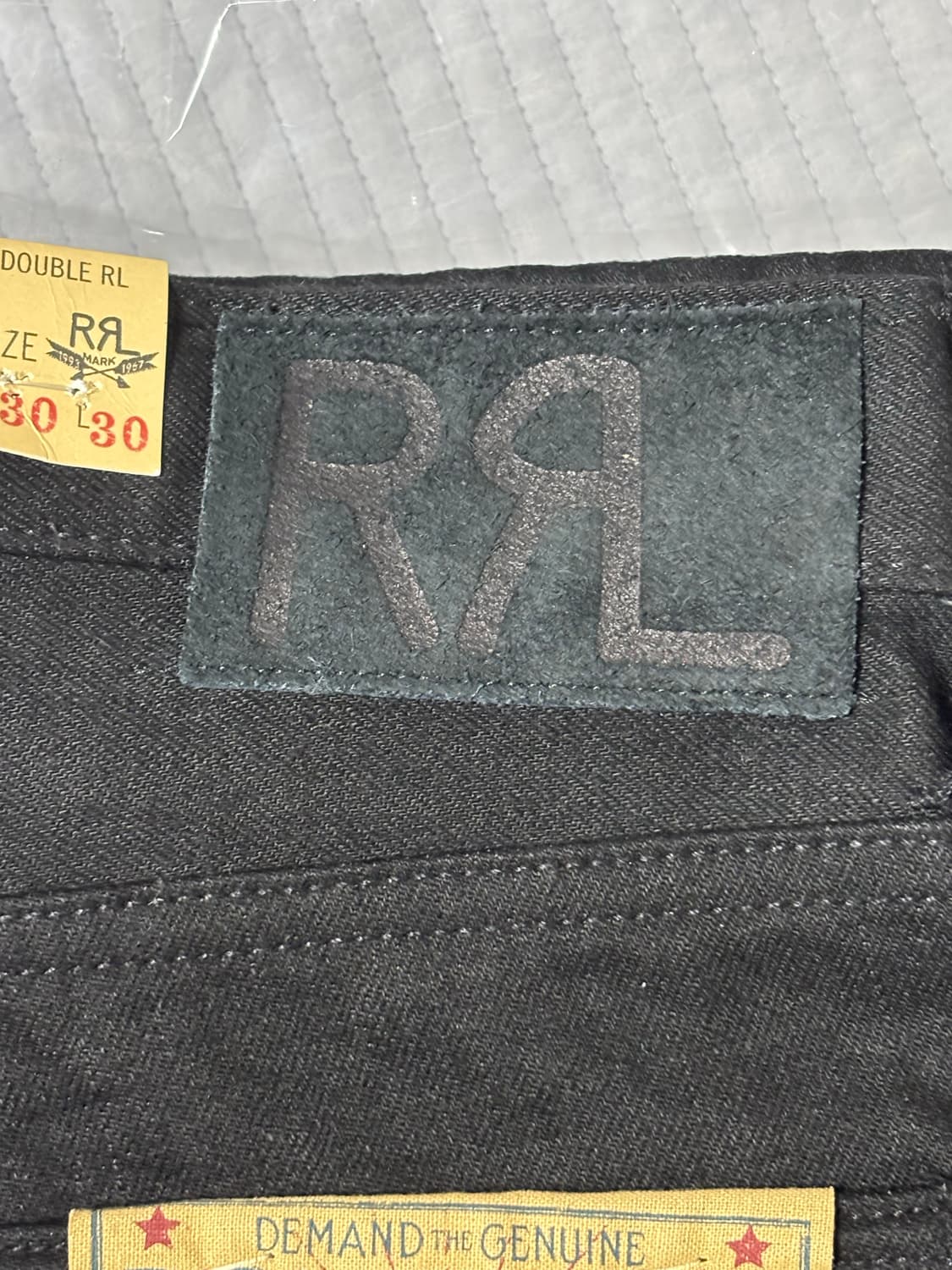 더블알엘 [빈티지 파이브 포켓] 블랙온블랙 30/30 상품이미지2