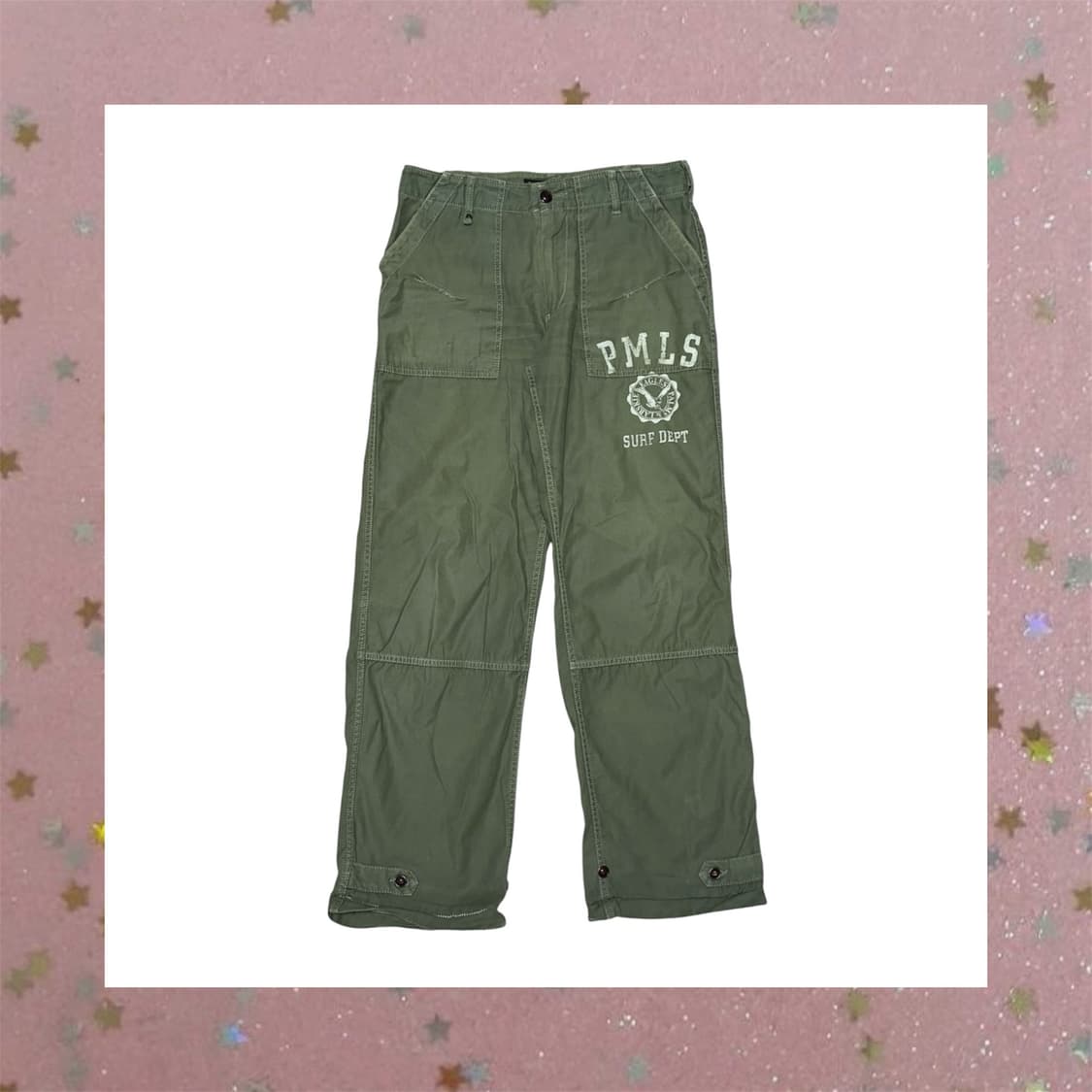 레터링 코튼 팬츠 상품이미지1