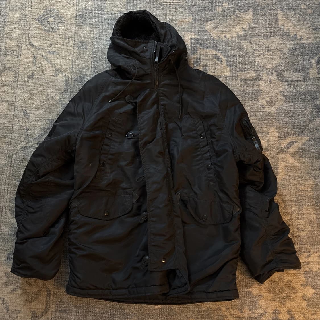 00s 알파 인더스트리 N-3B 파카 블랙 상품이미지2