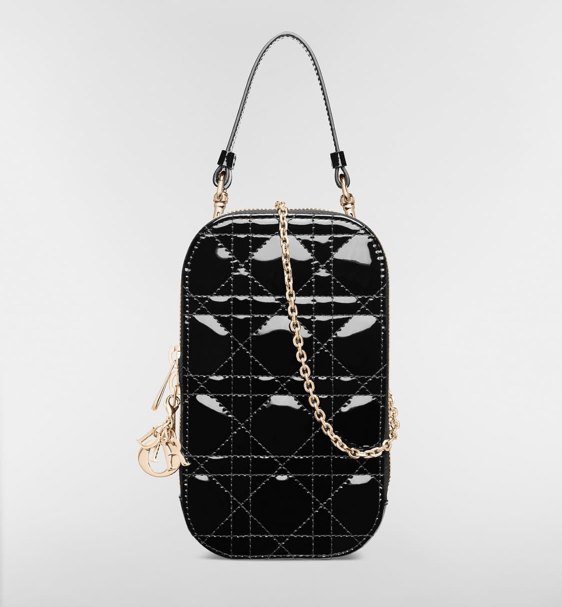 디올 휴대폰 홀더 크로스백 페이턴트 블랙 까나쥬 상품이미지1