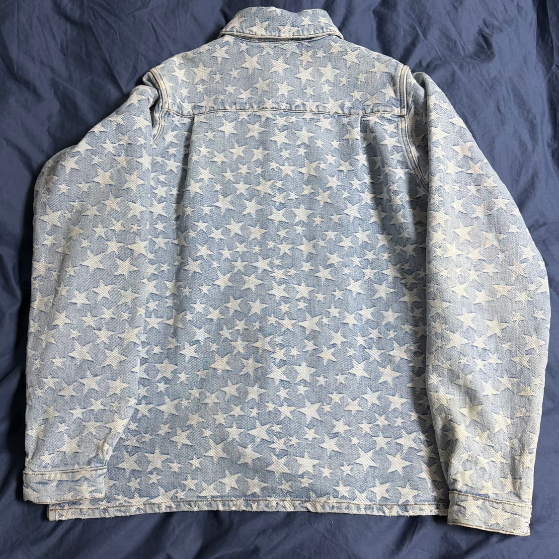 (M) ERL 이알엘 스타 패턴 데님 셔츠 상품이미지4