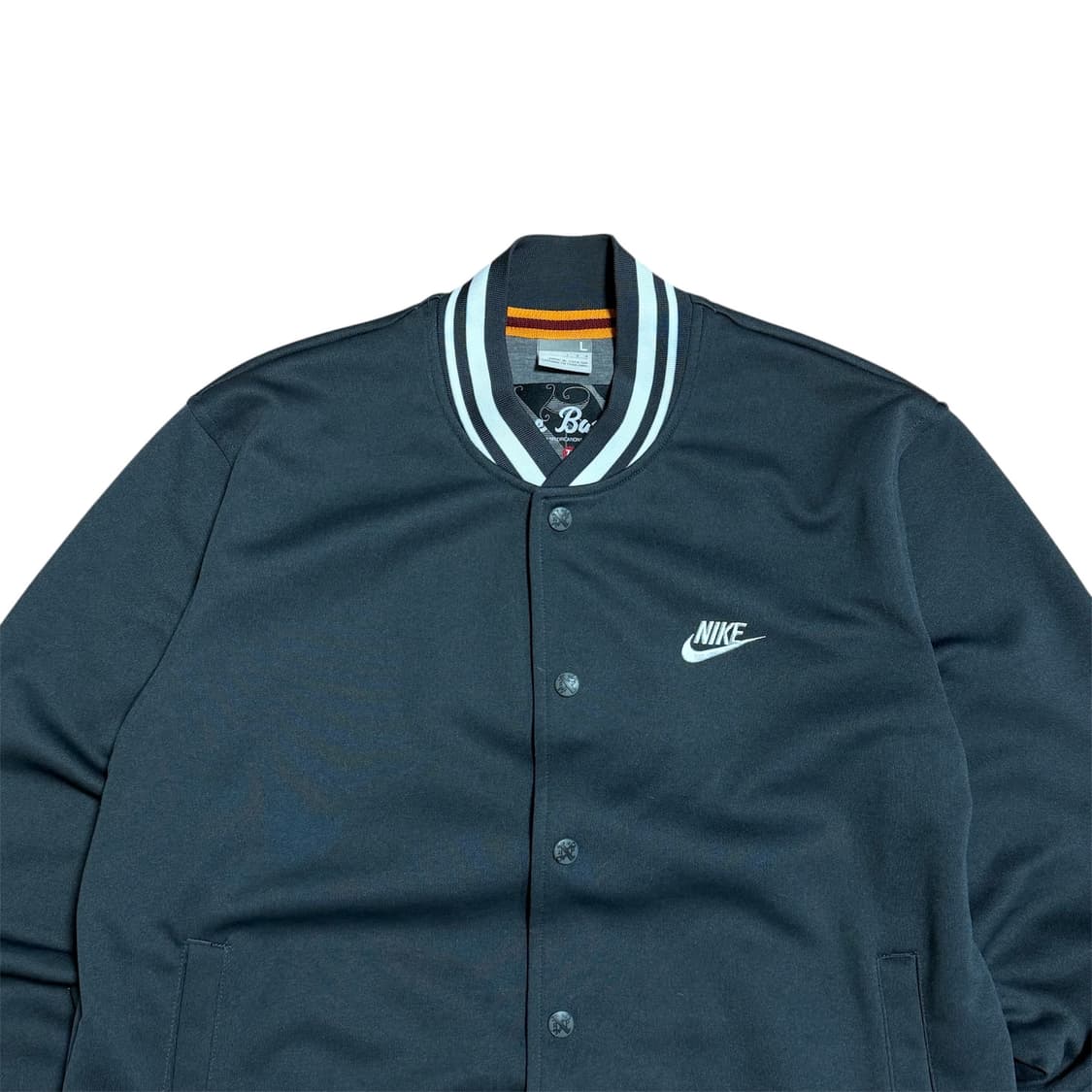 [L] 00s 나이키 베이스볼 챠콜 바시티자켓 상품이미지2