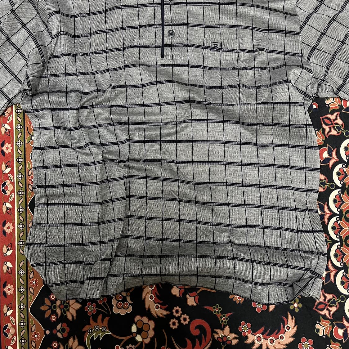 발망 파리 체크 반팔 카라티 L/100 상품이미지3