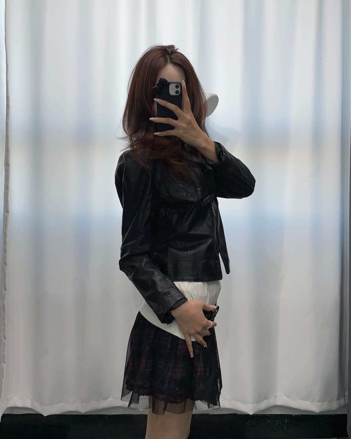 🎸블랙 레더 자켓 상품이미지2