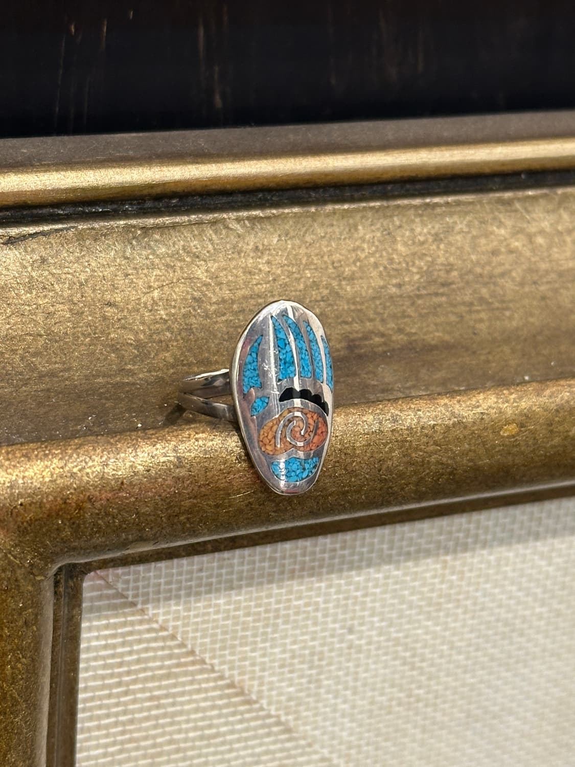 Bear Spirit Inlay 925Silver Ring 상품이미지5