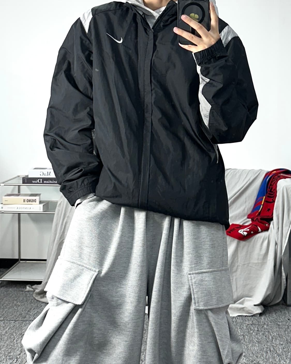 나이키 00s  블랙 그레이 바람막이 2XL 상품이미지3