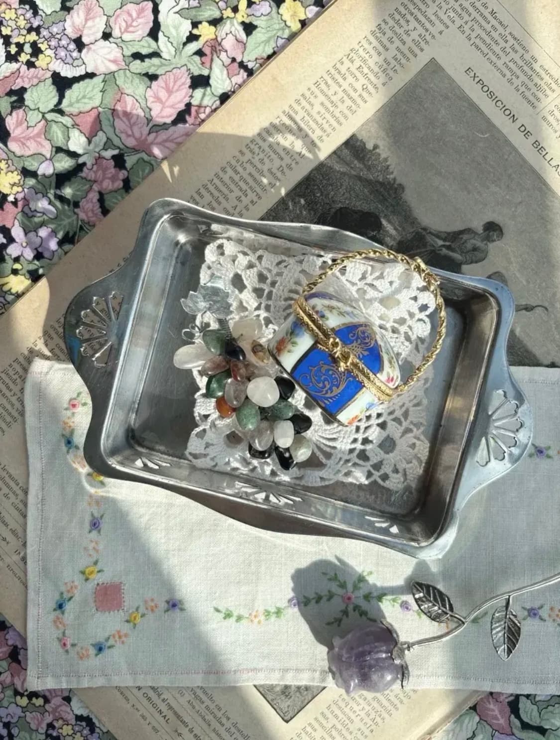 영국 셰필드 Mappin&Webb 실버플레이트 사각투각볼 상품이미지1