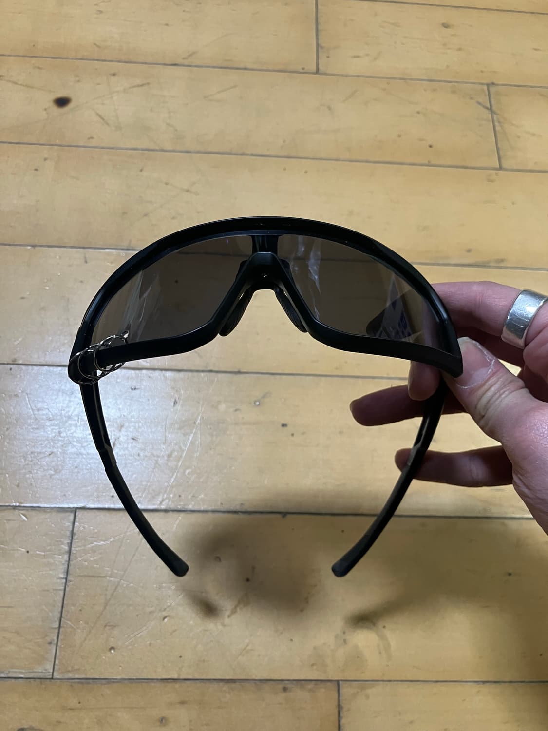 Japanese 90s 빈티지 레트로 아일렛 쉴드 블랙 선글라스 상품이미지6