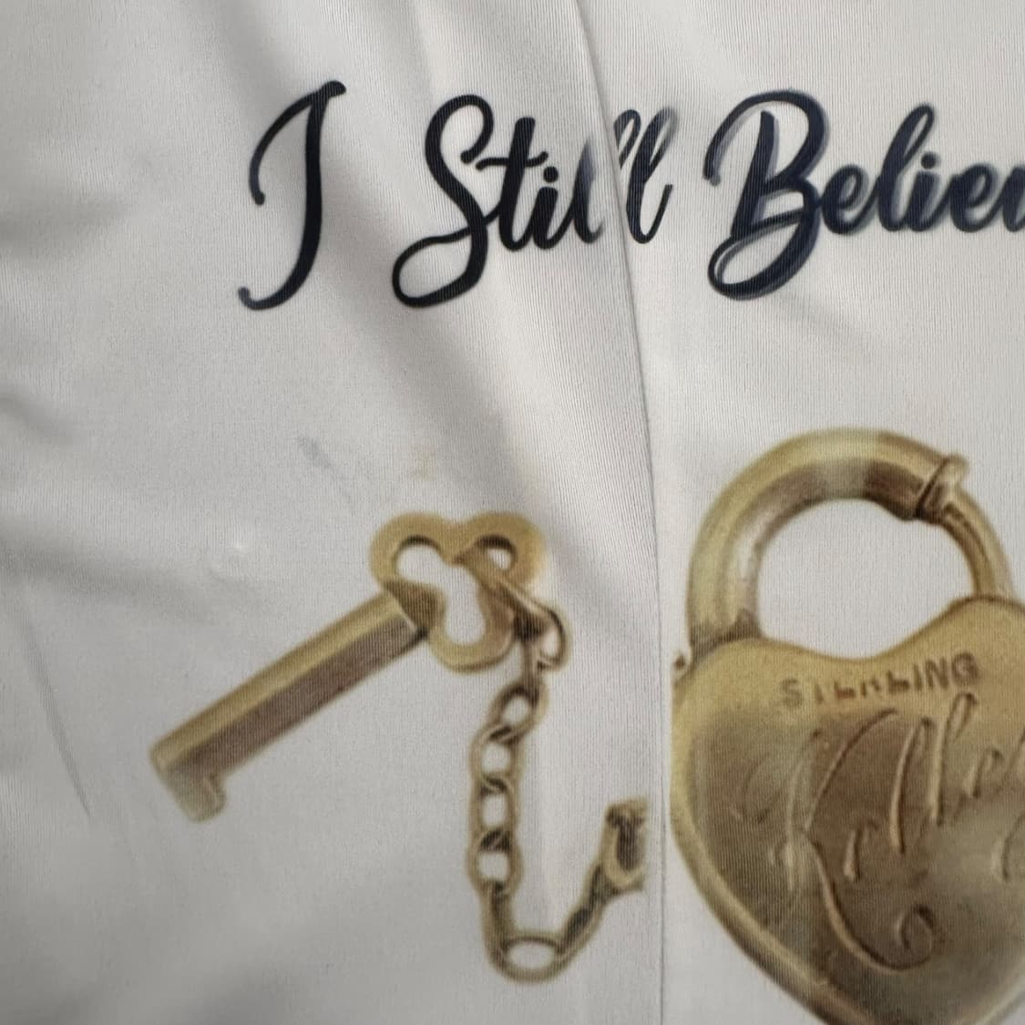 Padlock Printing Seethrough Girlish Top 상품이미지6