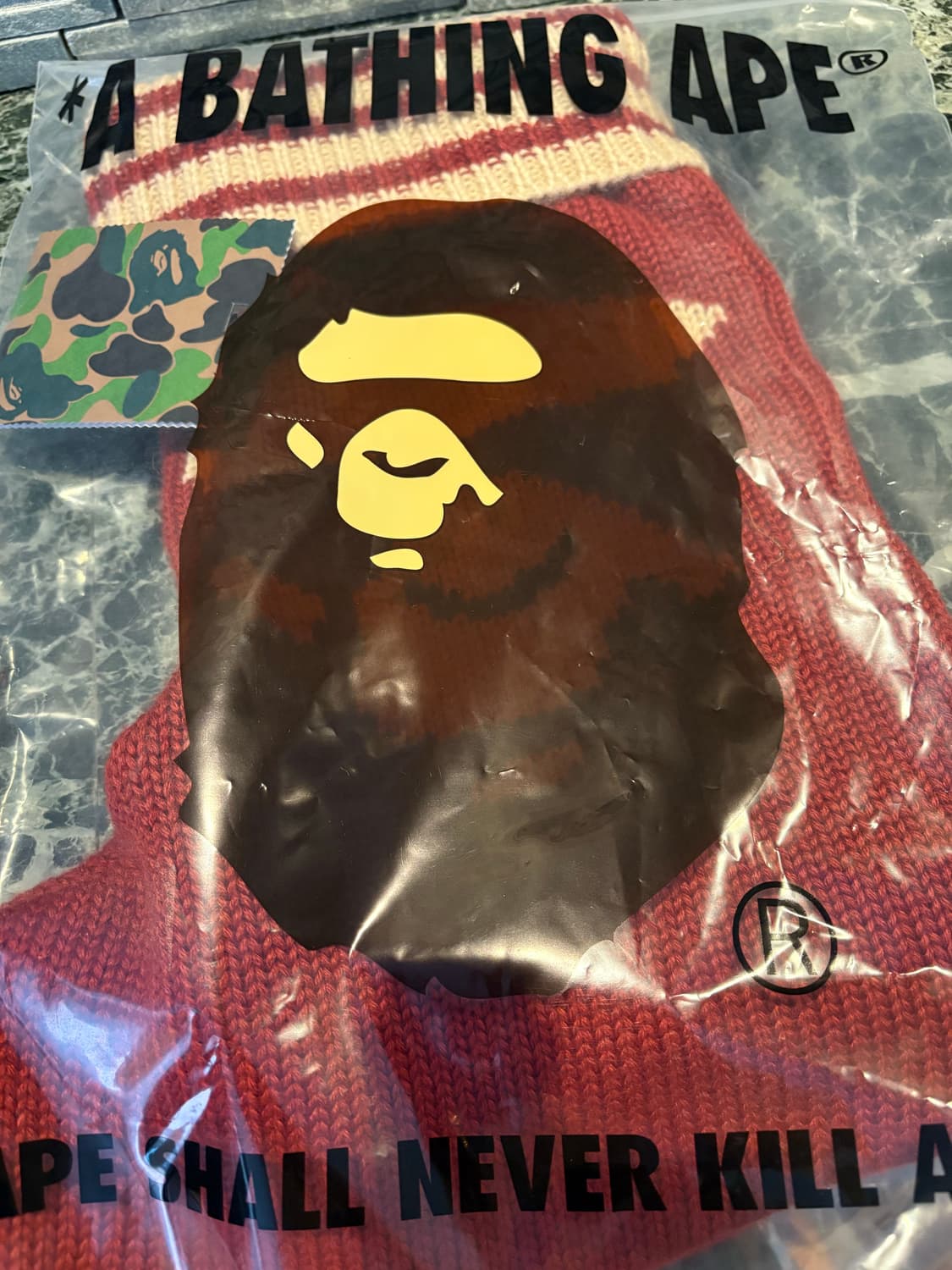 [정품] Bape 베이프 크리스마스 양말 백 주머니 한정 노벨티 상품이미지2