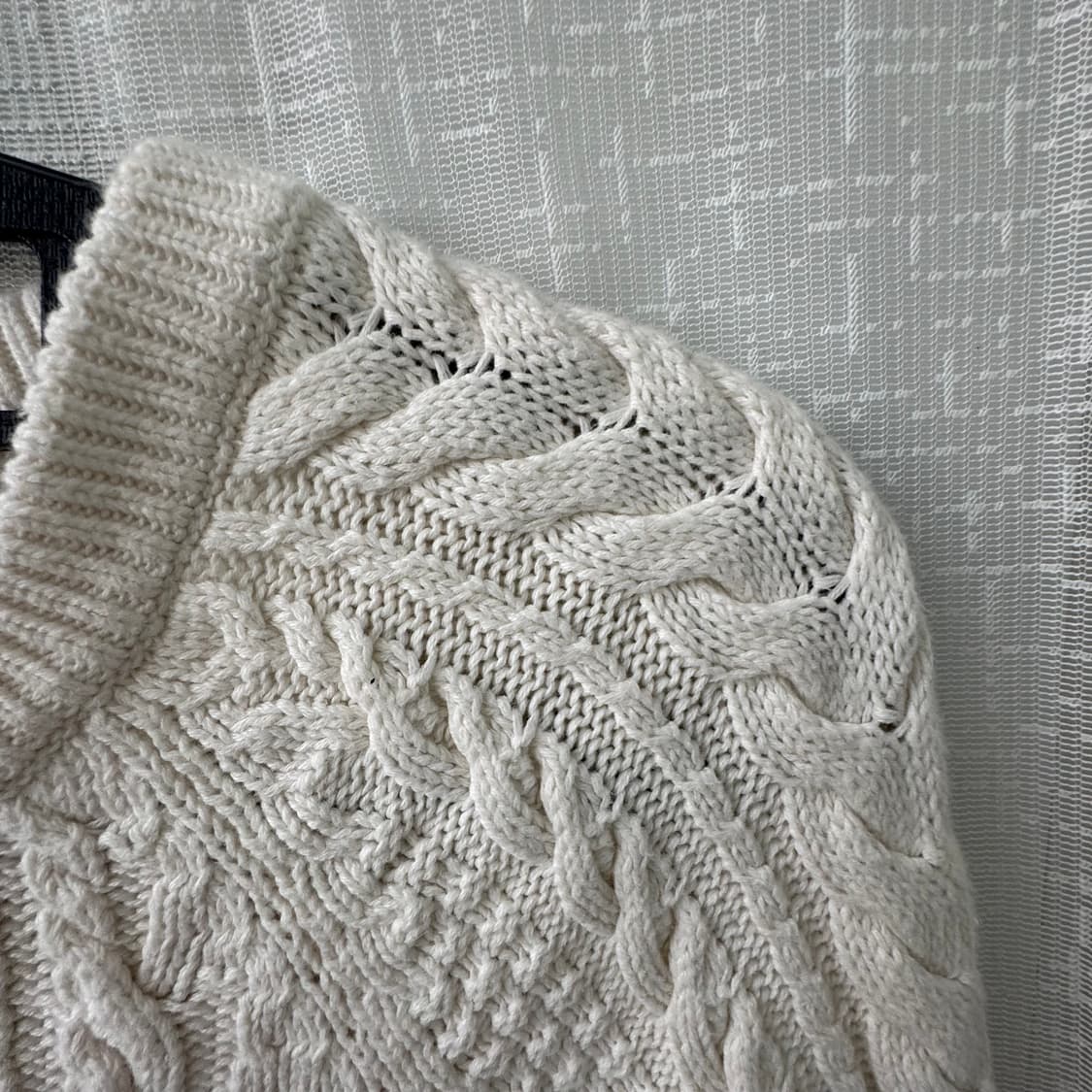 GAP 갭 아이보리 긴팔 케이블 니트 트셔츠 XS 상품이미지5