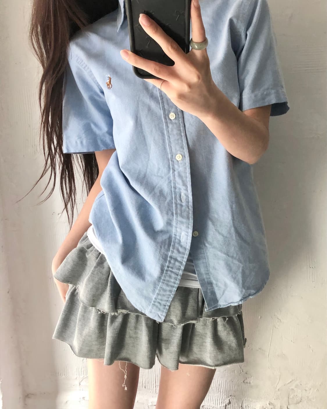 Polo 폴로 랄프로렌 스카이블루컬러 신형 반팔 셔츠 상품이미지1