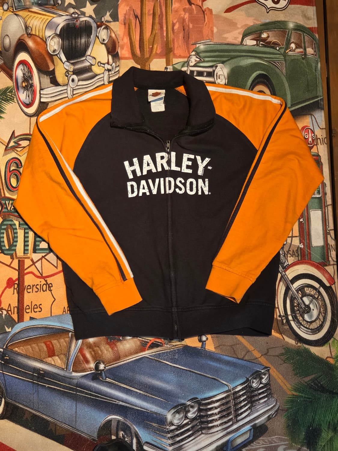 할리데이비슨 오렌지 빈티지 집업 상품이미지1