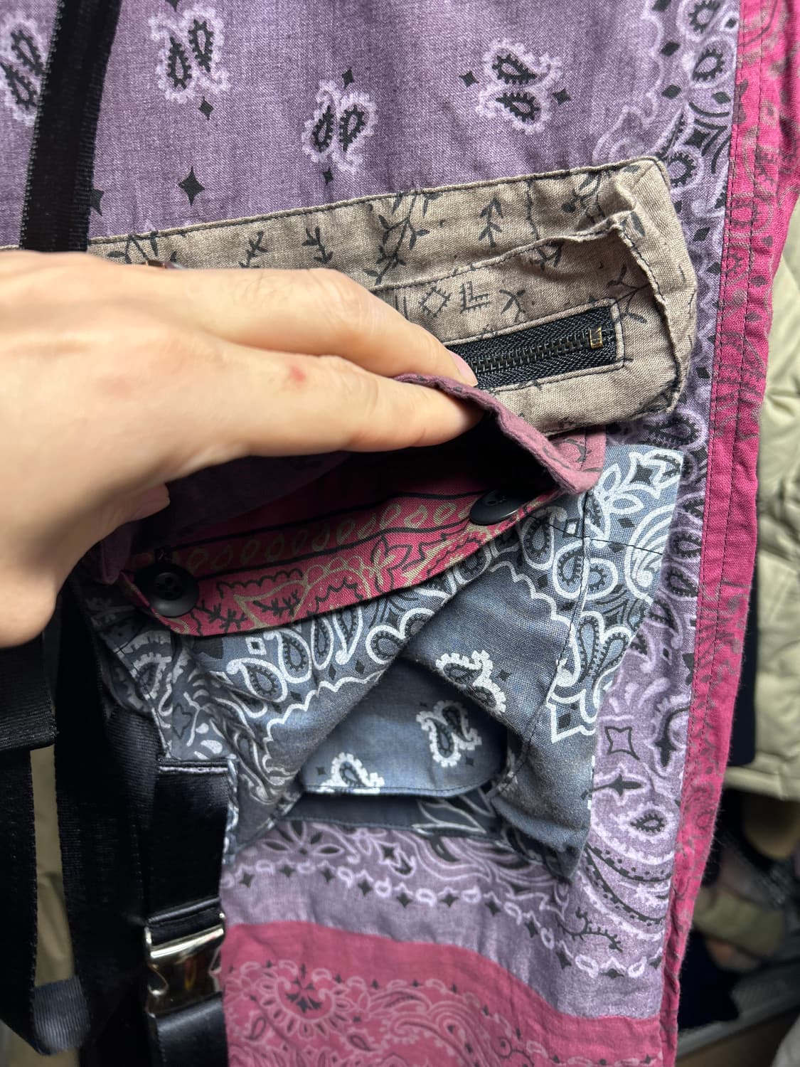 칠드런오브더 디스코댄스 빈티지 반다나 패치워크 본디지 팬츠 3 상품이미지6