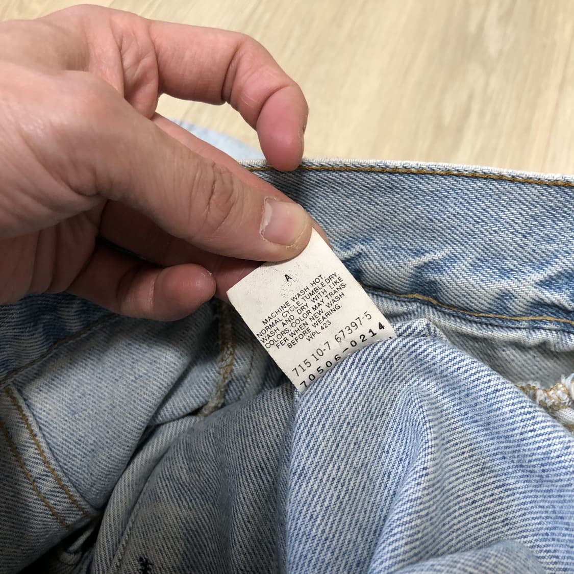 (42R) 90's 리바이스 미국제 70506-0214 연청 데님 자켓 상품이미지6