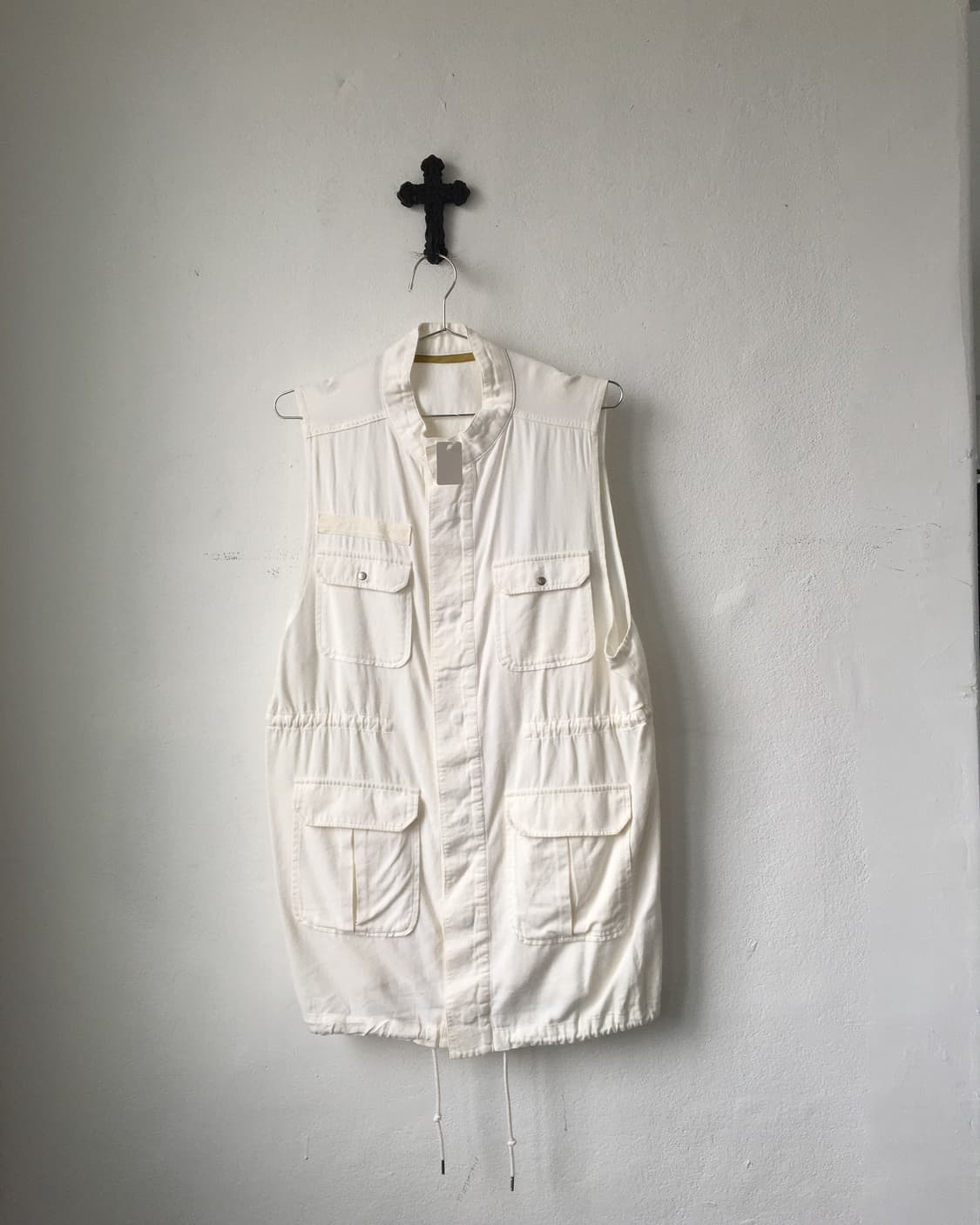 Multi pocket point high neck long vest 상품이미지2