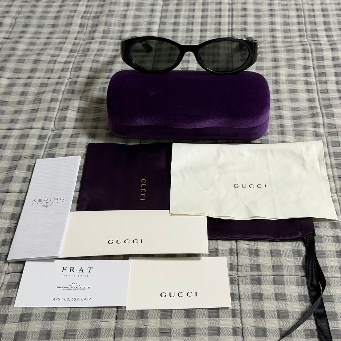 (OS) Gucci 구찌 오벌 선글라스 블랙 상품이미지3