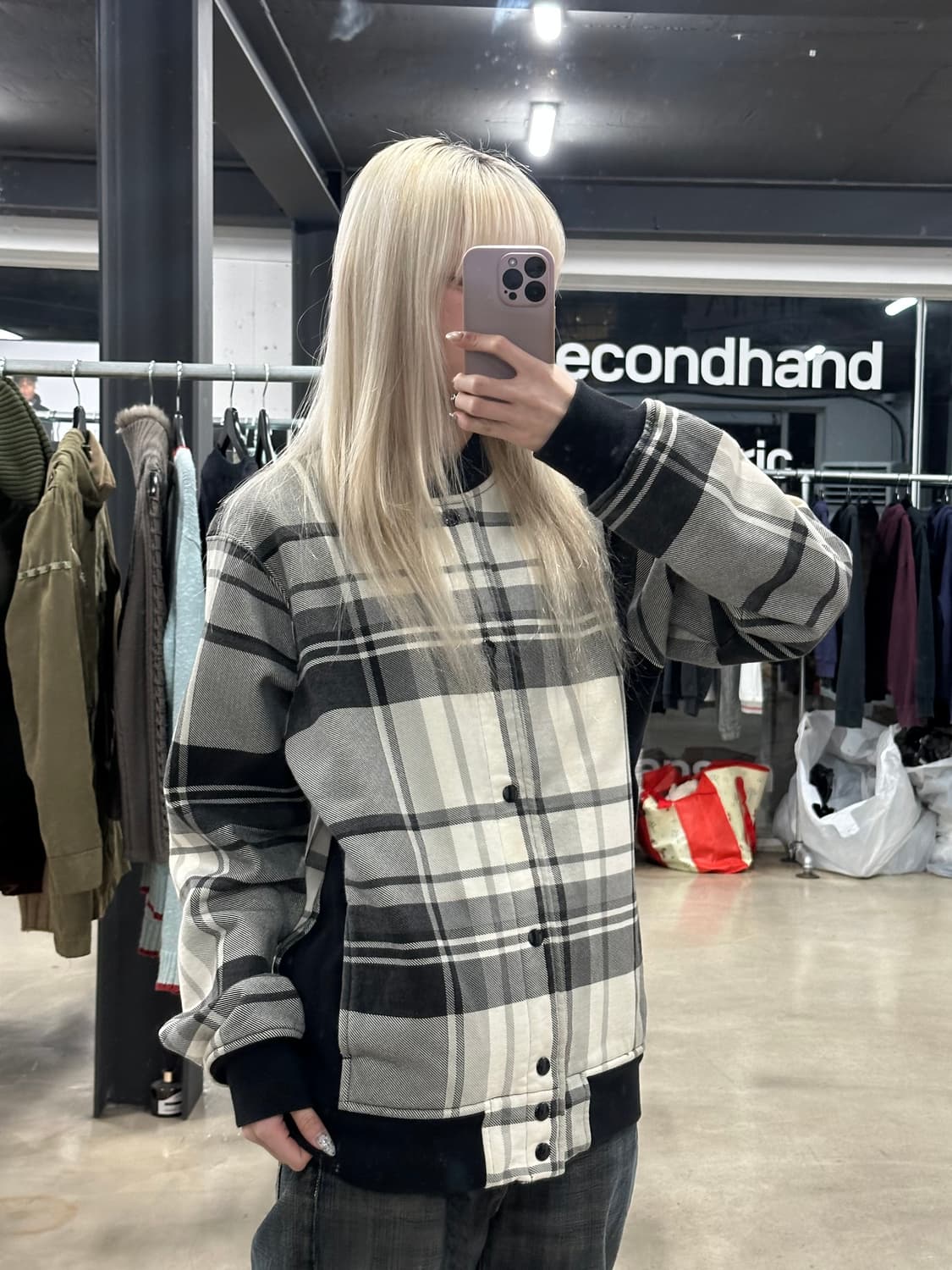 슈프림 14FW 플루이드 체크 바시티 상품이미지1