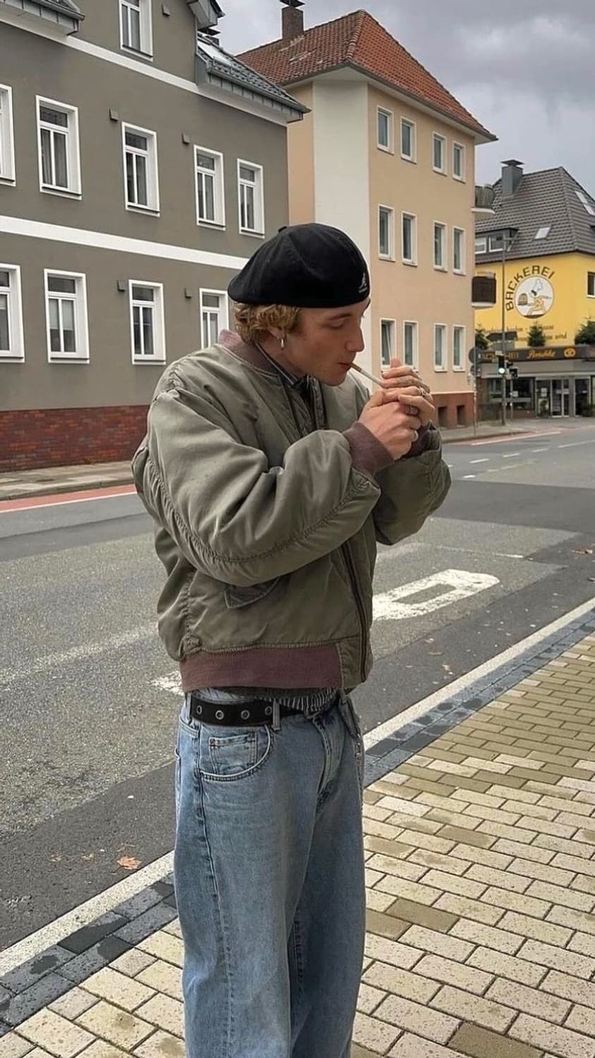 할리데이비슨 가죽 헌팅캡 블랙 L (약58-59호) 상품이미지7