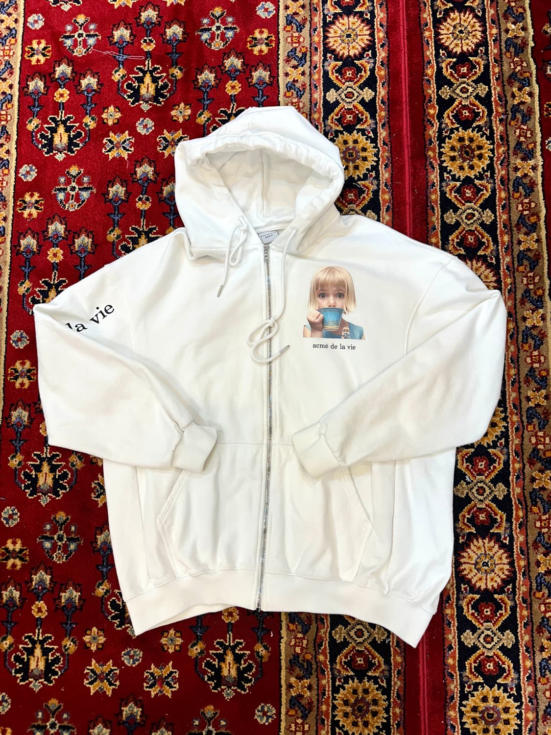 아크메드라비 그래픽 후드집업 화이트 상품이미지1