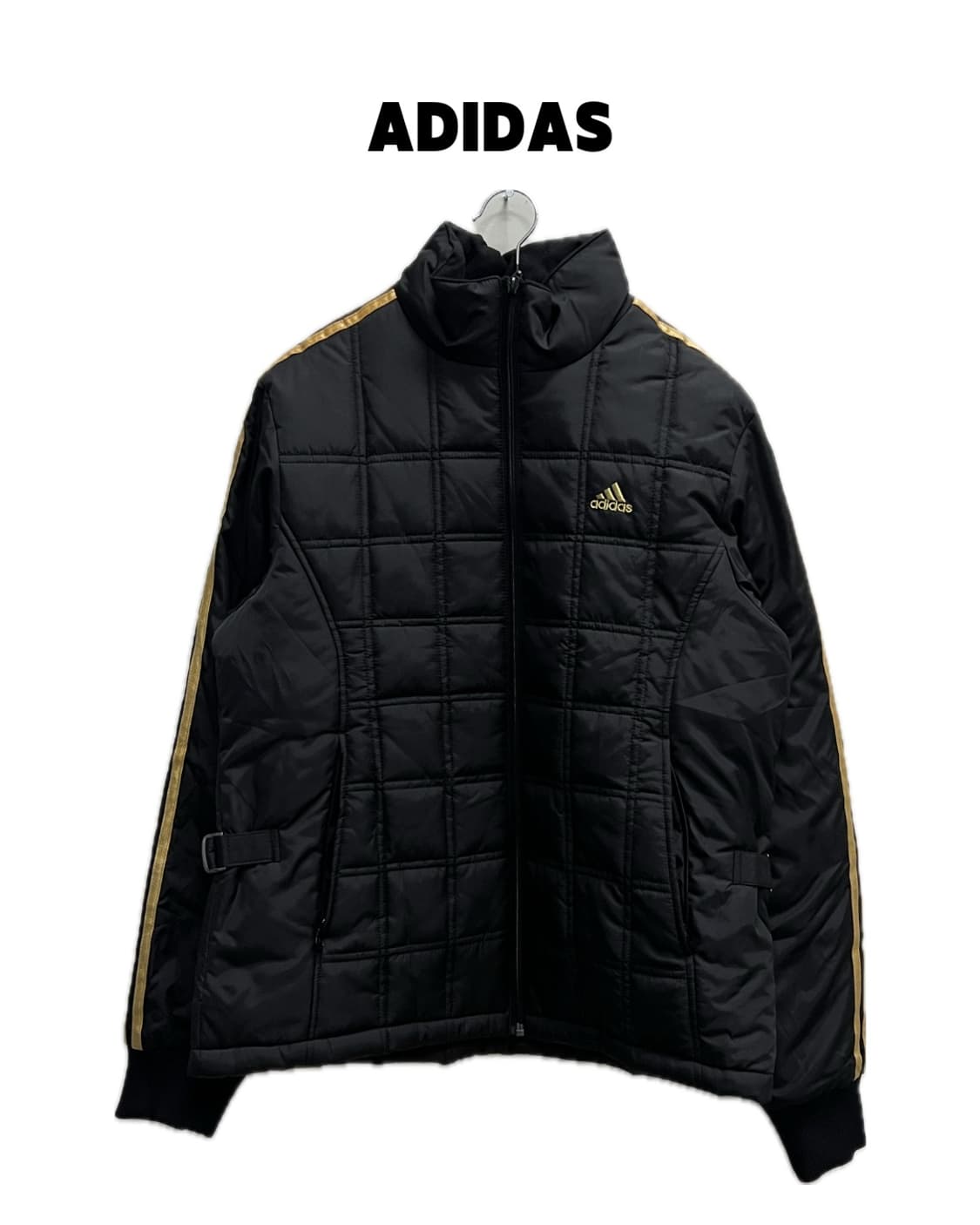 아디다스 올드스쿨 퀄팅 패딩 자켓 블랙/골드 상품이미지1