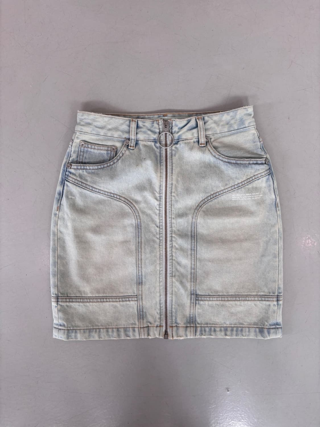 Vintage Off White Denim skirt 상품이미지2
