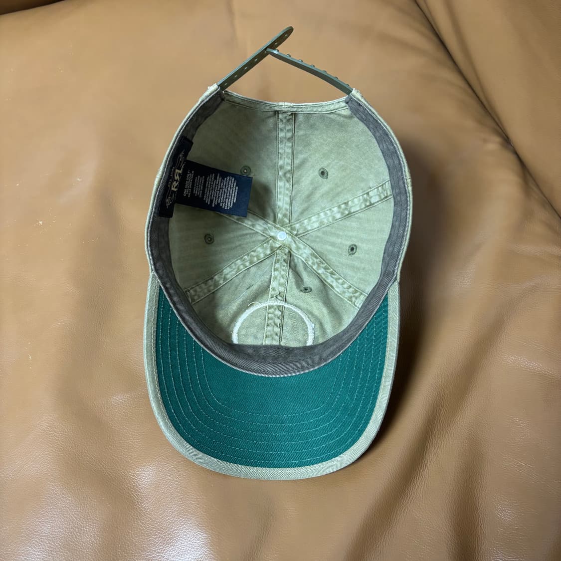 RRL 더블알엘 랄프로렌 폴로 윙로고 6패널 볼캡 모자 워시드 카키 상품이미지6