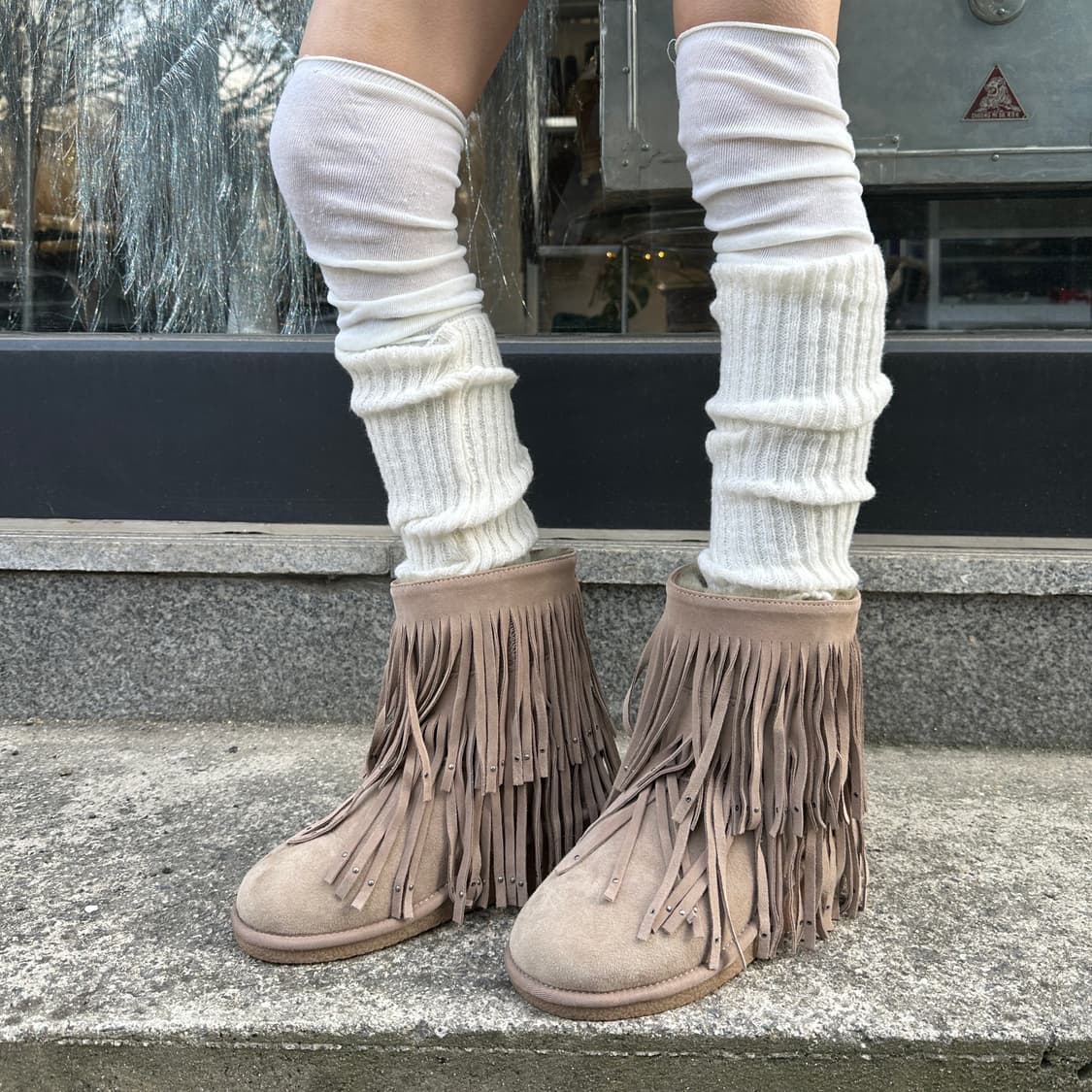 00s 프린지 & 스터드 웨지 쿨라부라 어그 부츠 상품이미지1