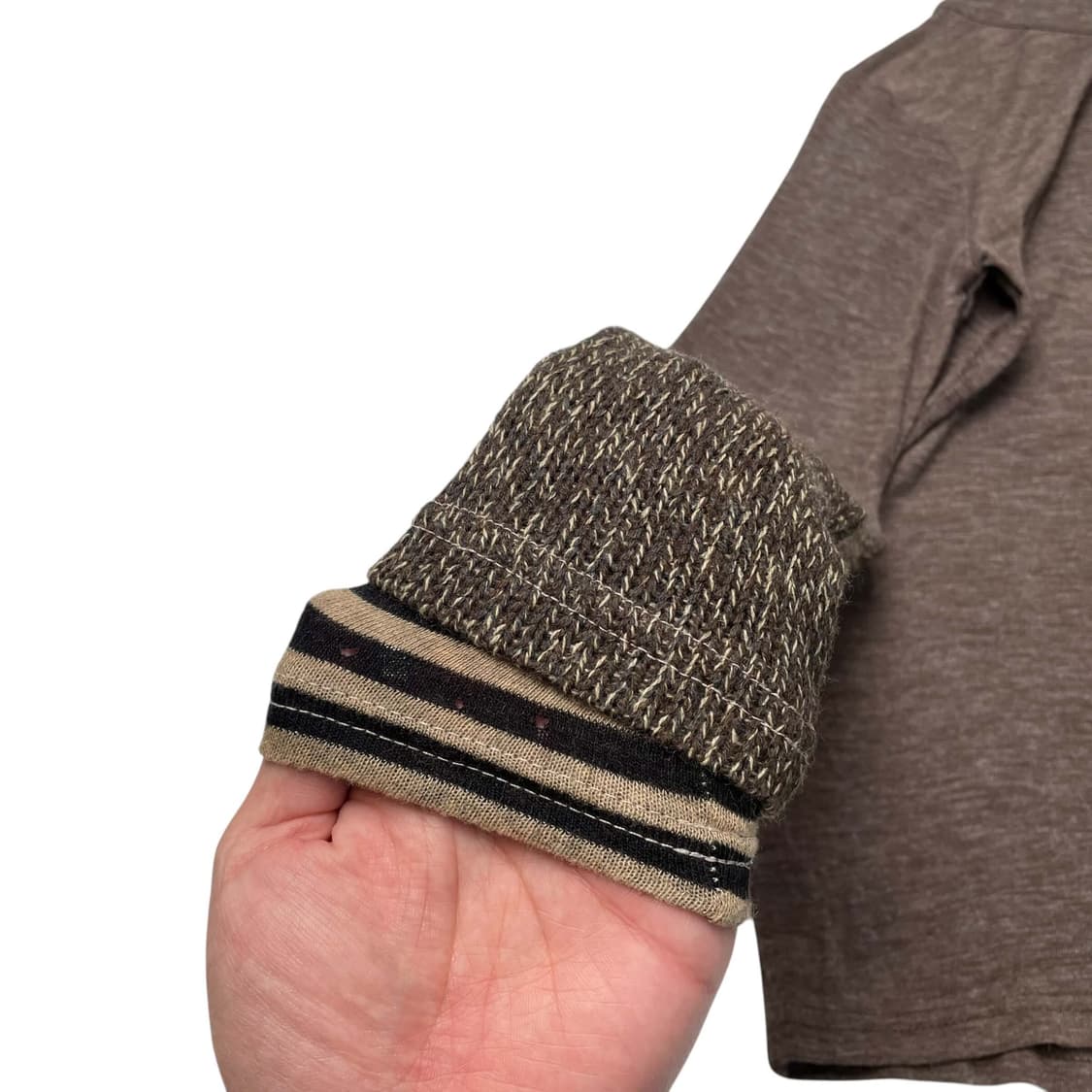 울 100 투 페브릭 터틀넥 니트 상품이미지6