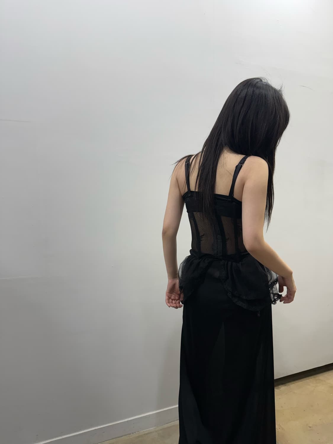 시스루 아일렛 디테일 코르셋 상품이미지8