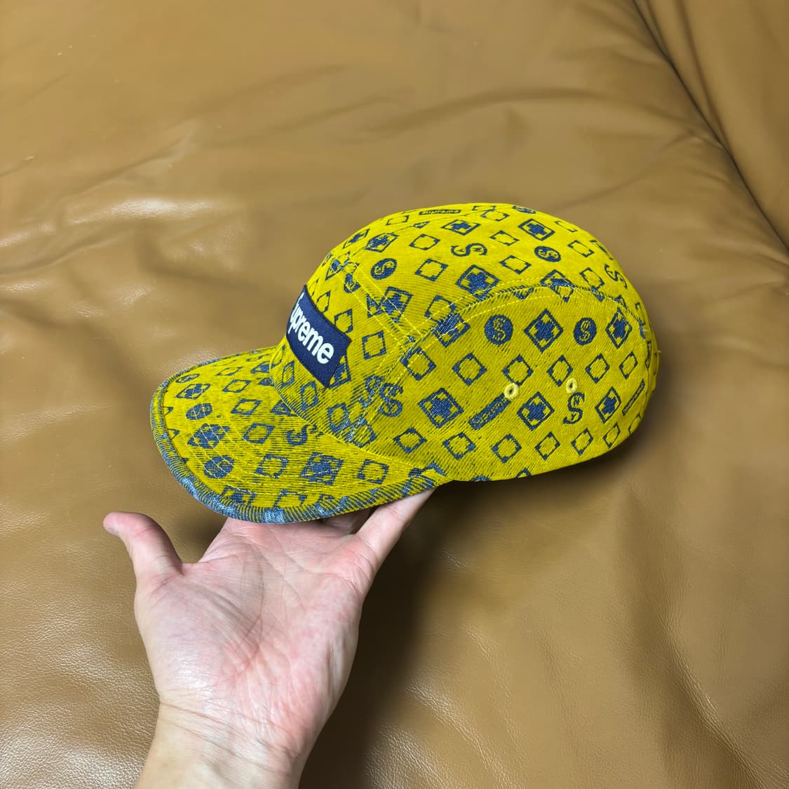 Supreme 슈프림 플록 머스타드 캠프캡 모자 (Mustard) 상품이미지4