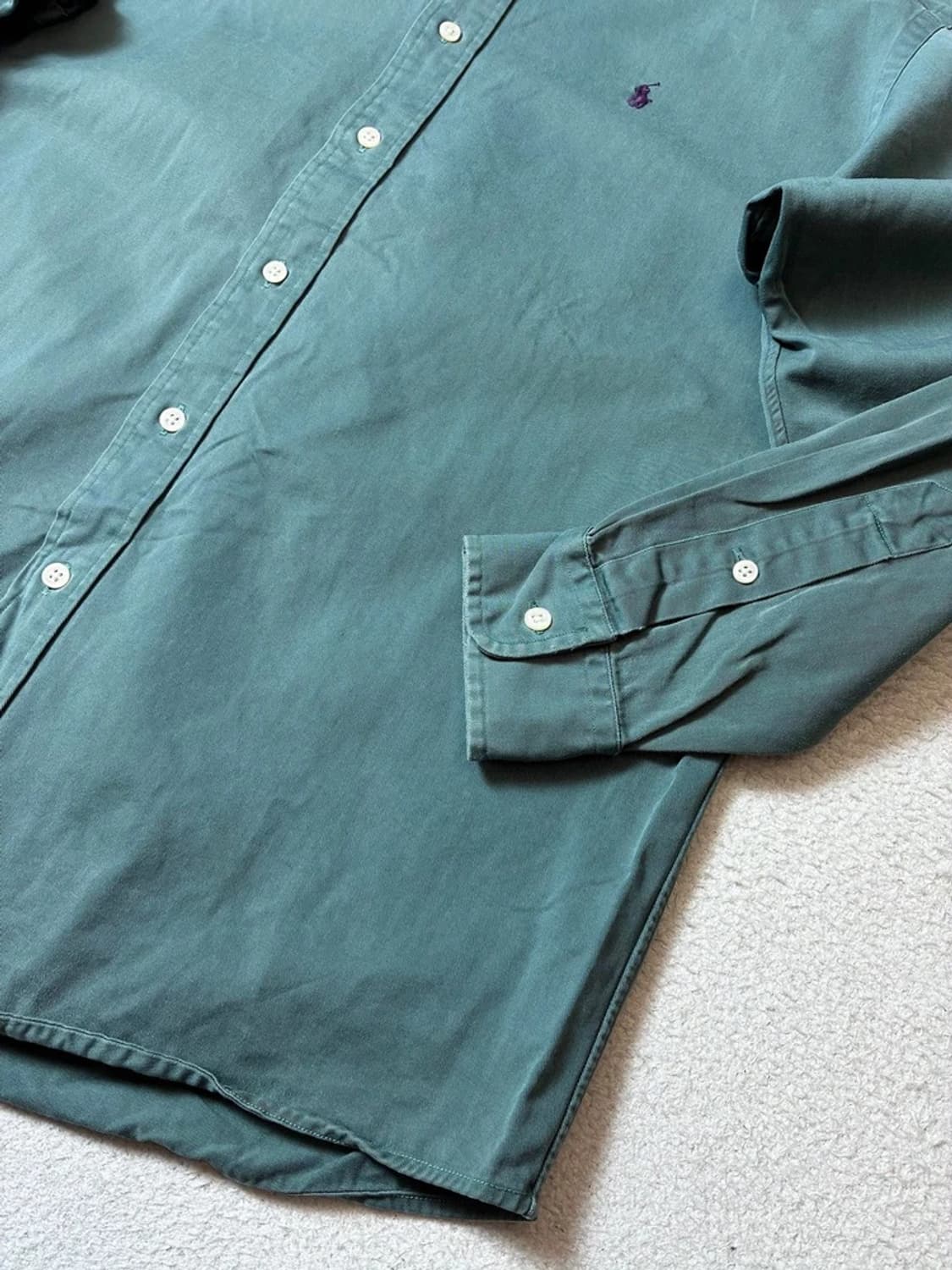 폴로 랄프로렌 90-00's 옥스포드 블레이크 솔리드 셔츠 PN7996 상품이미지5