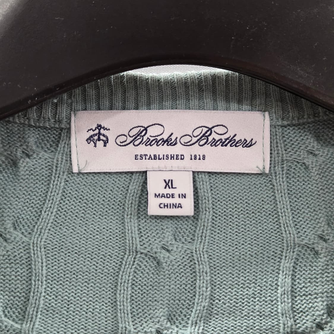 브룩스브라더스 코튼 케이블 니트 XL 상품이미지3