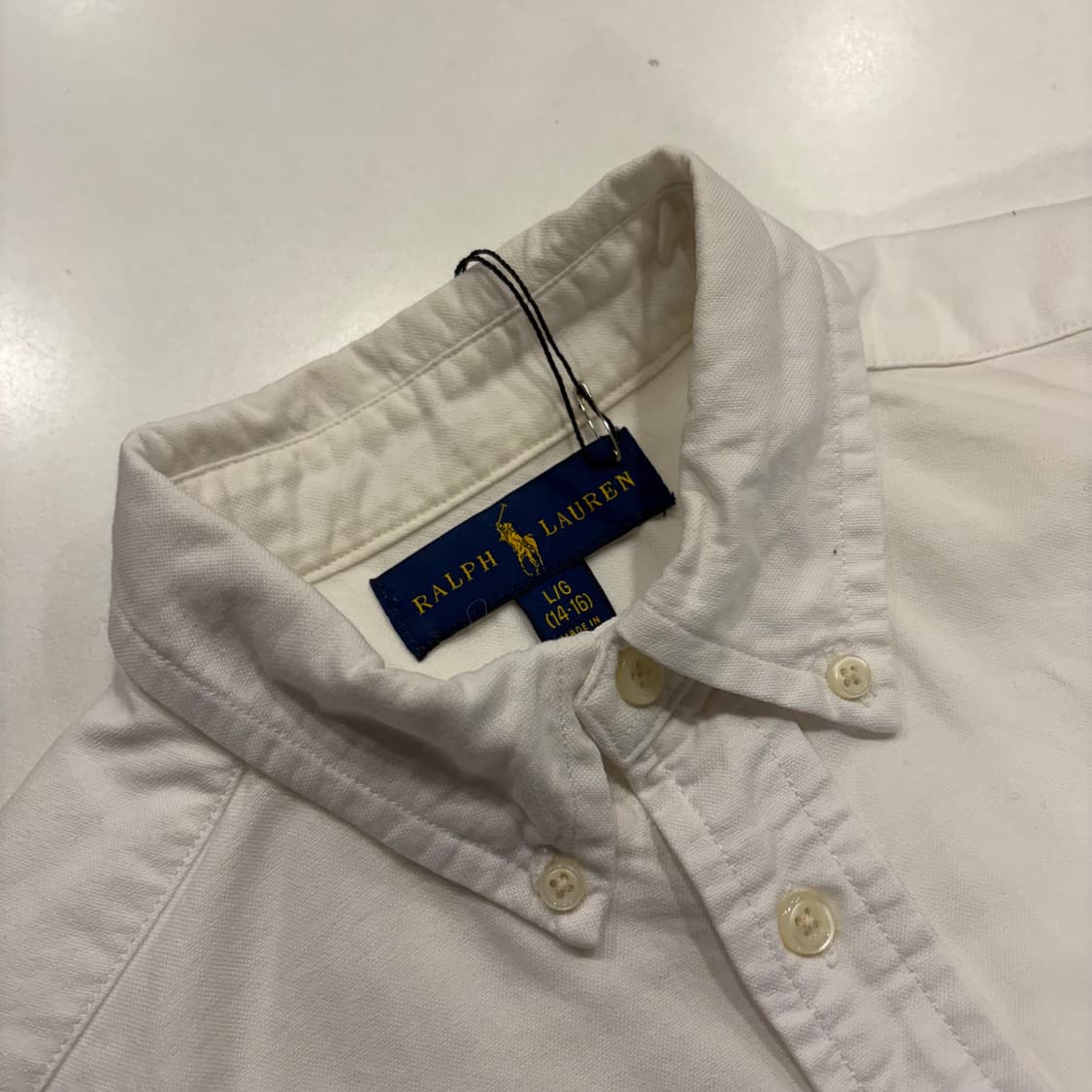 [L] 폴로 랄프로렌 옥스포드 셔츠 화이트 B973 상품이미지4