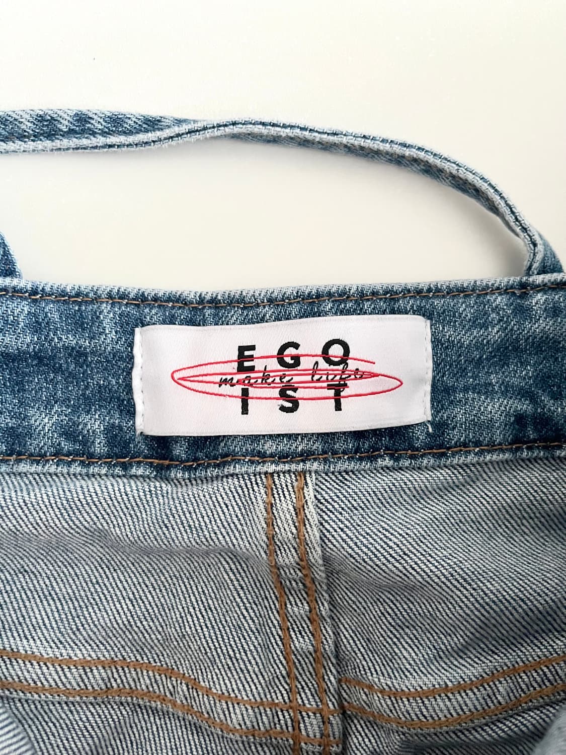 55) 에고이스트 데님 점프수트 중청 상품이미지5