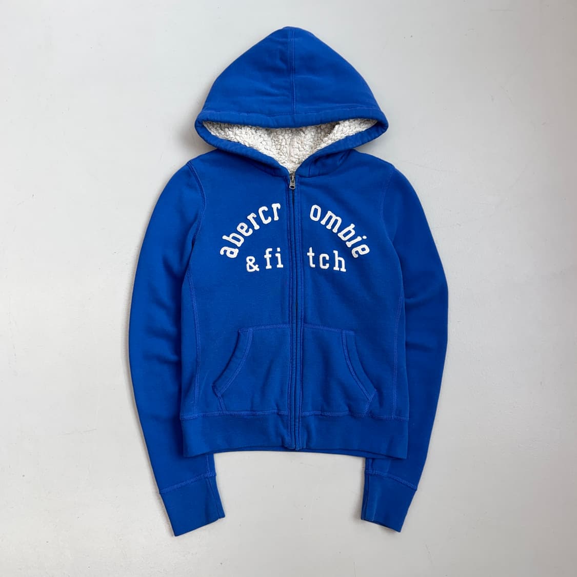 아베크롬비 Y2K 딱붙 후드집업 블루 상품이미지2