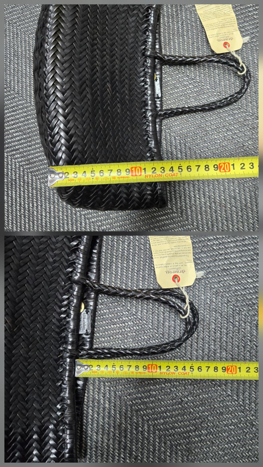 드래곤디퓨전 트리플 점프 스몰 위빙 토트백(모델명 8811) 블랙 상품이미지9