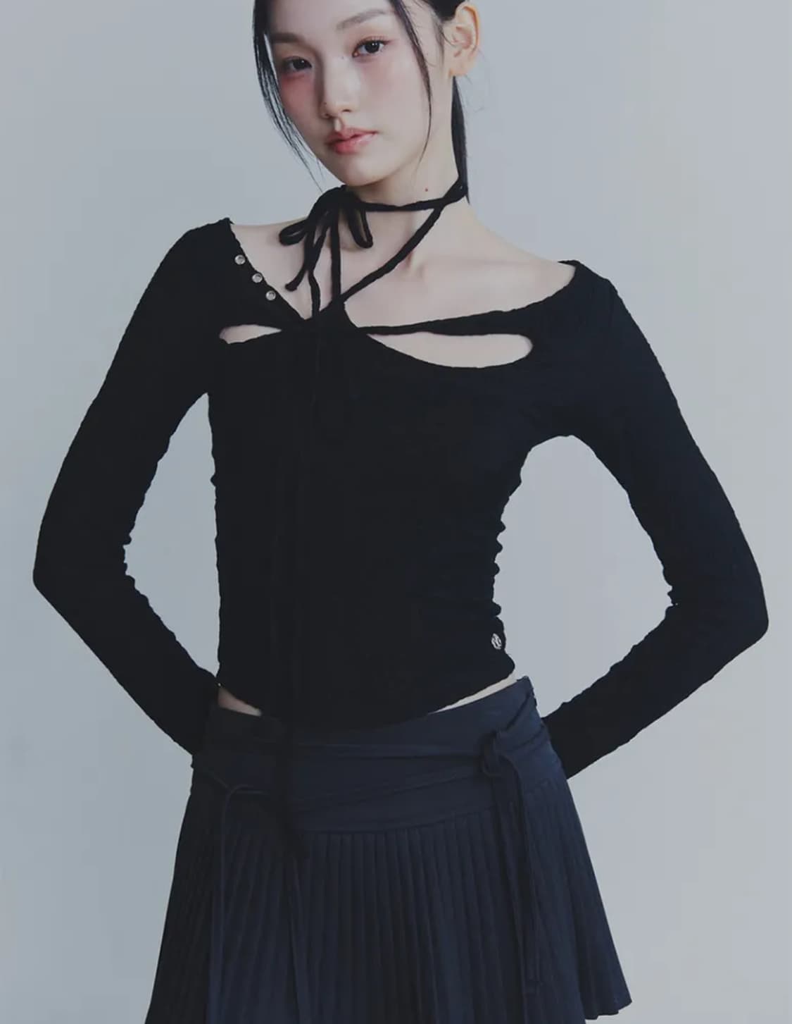 WRINKLED ORCHID TOP black 상품이미지1