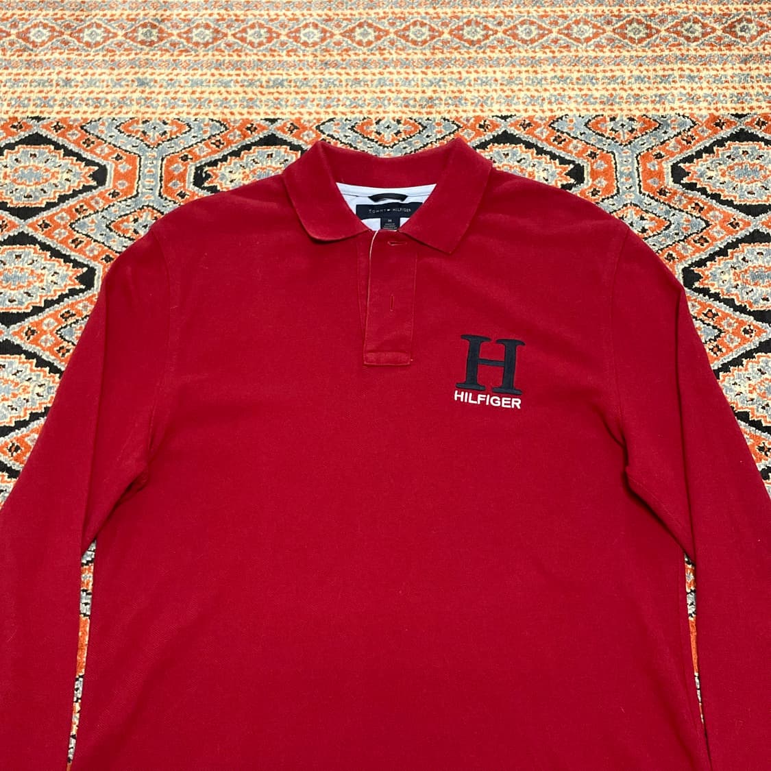 타미힐피거 레드 긴팔 카라티셔츠 남성M 상품이미지2