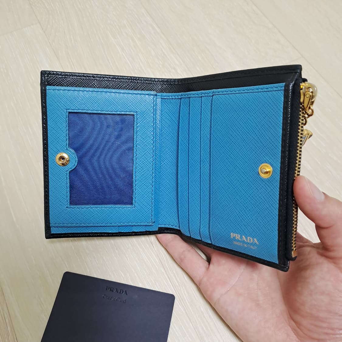 [100%/정품] 프라다 사피아노 로봇 컴팩트 지갑, 프라다지갑 상품이미지5