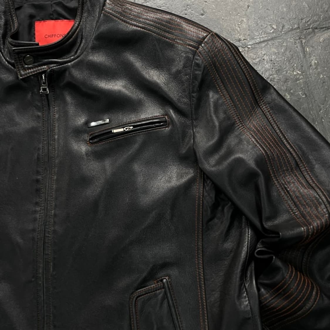105 빈티지 양가죽 레이싱 가죽자켓 상품이미지2