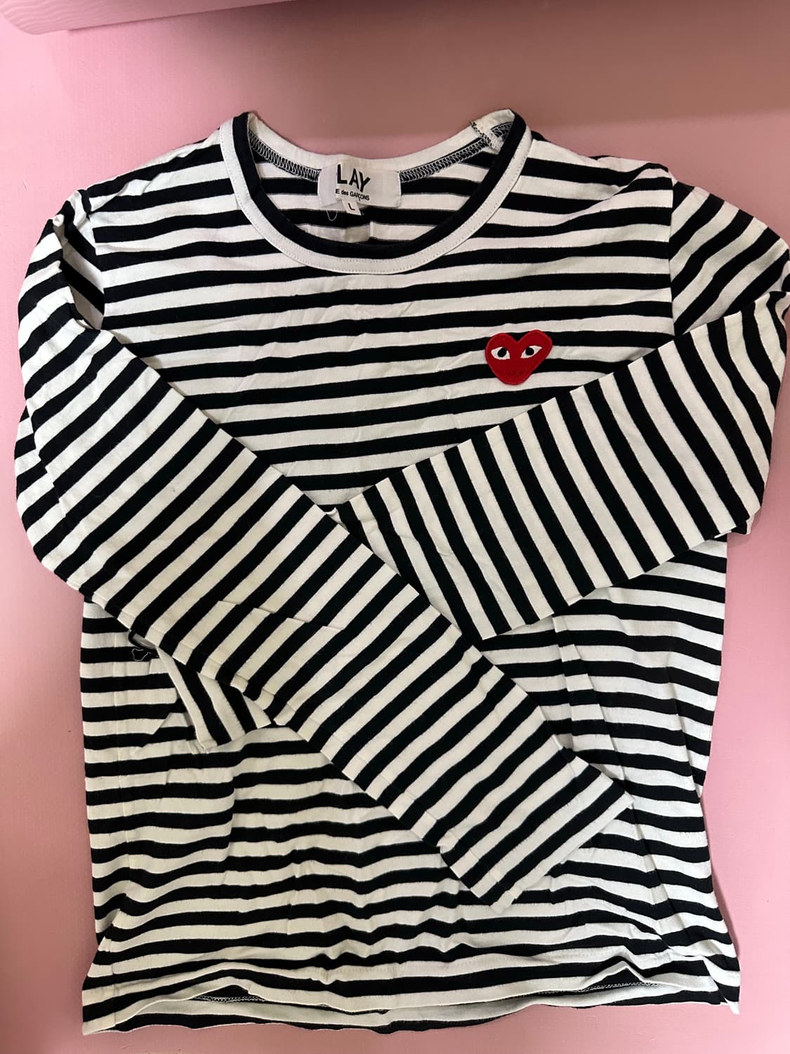 꼼데가르송 스트라이프 티 L 상품이미지1