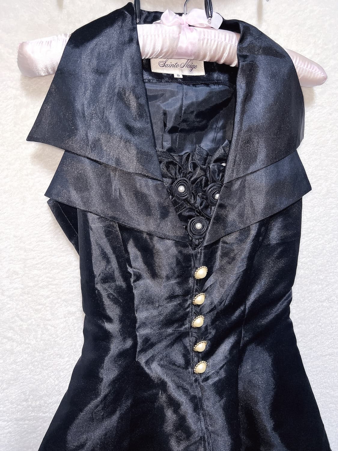 로맨틱고딕 고스펑크 미사 세라 레이스업 코르셋드레스 새틴원피스 공겜 핀터 상품이미지10