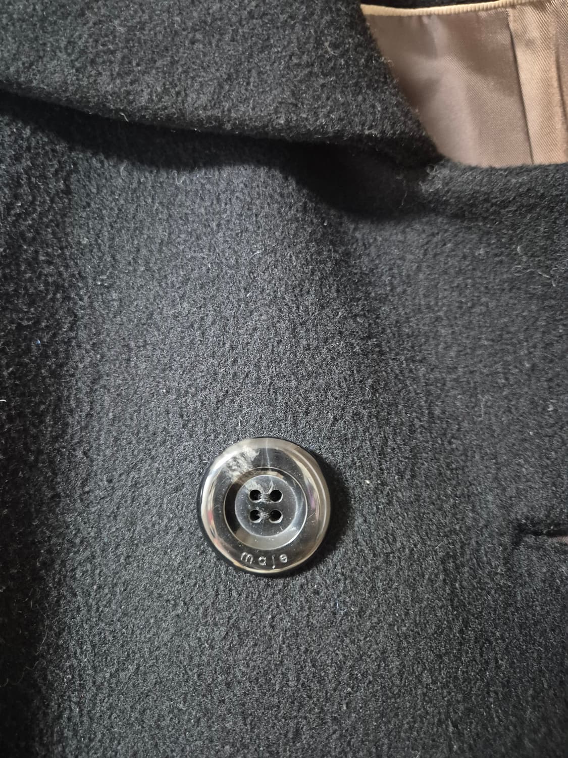 마쥬 maje 여성 울코트 블랙 36 울앙고라 상품이미지6