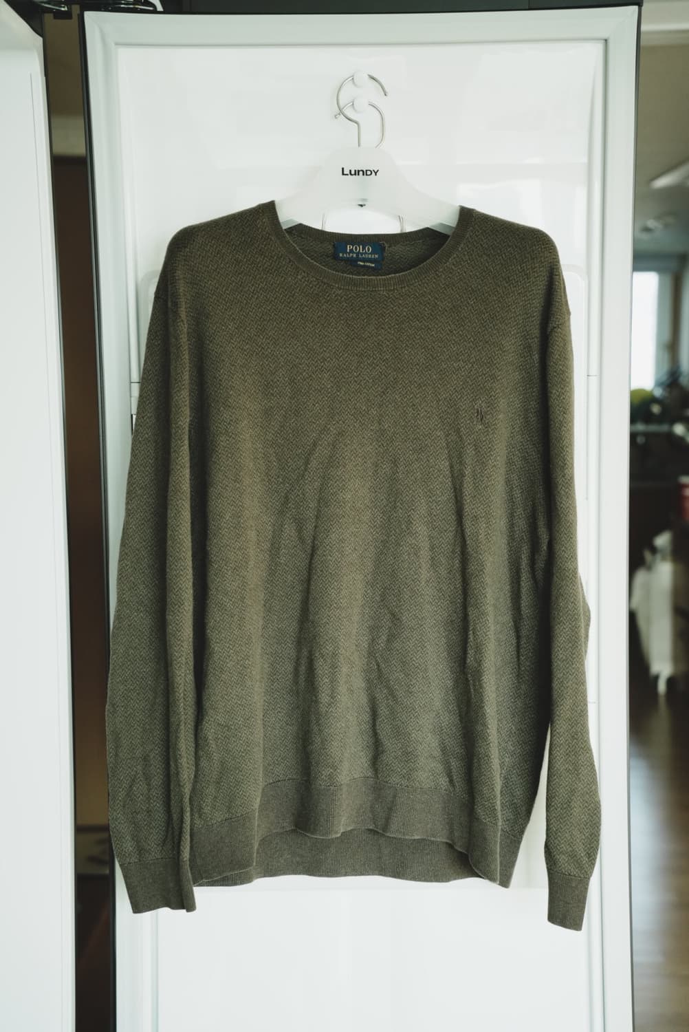 폴로 랄프로렌 피마 코튼 니트 카키 상품이미지1