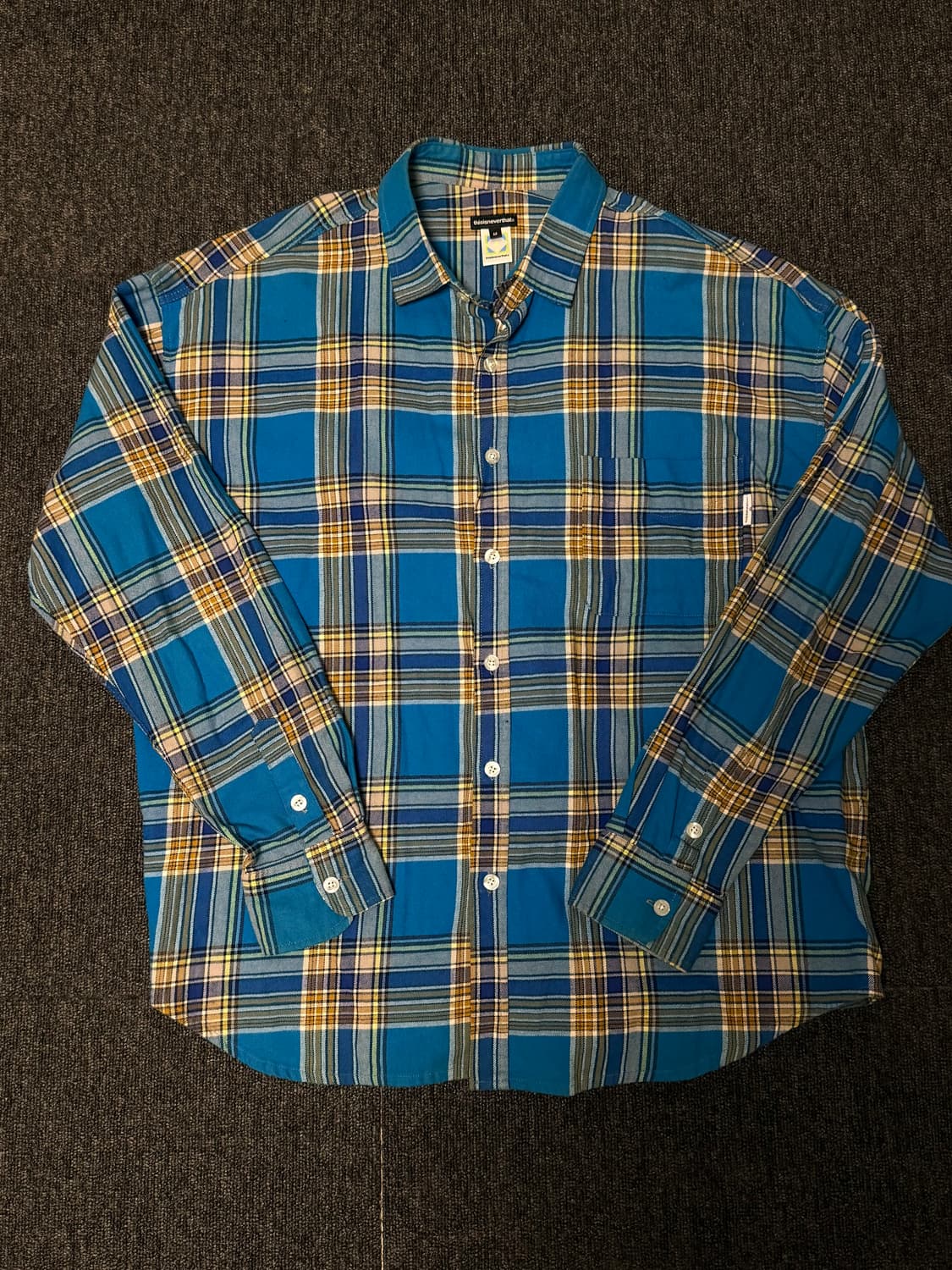 [M] 디스이즈네버댓 체크 셔츠 블루 상품이미지1